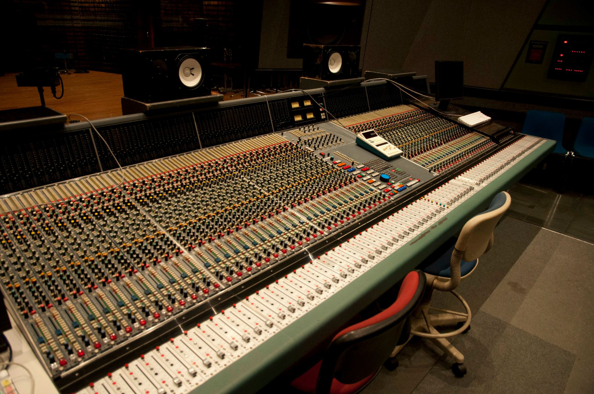 Neve VR / VR Legend — Neve VR-72 with Flying Faders, Studio 3 Control Room — left quarter view