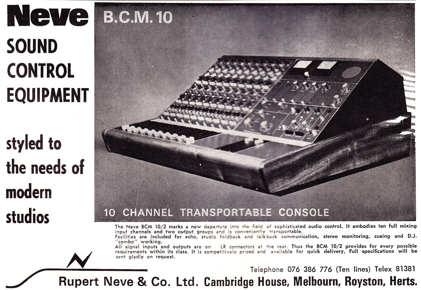 Neve BCM 10