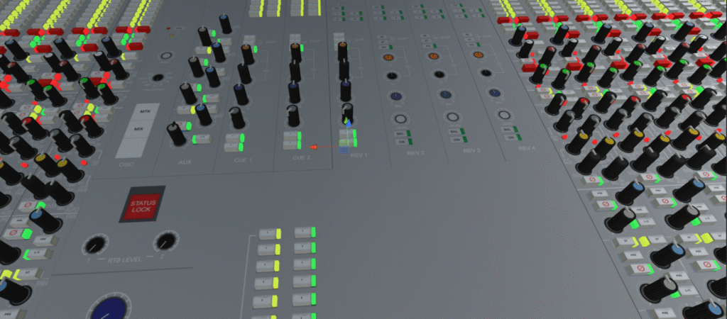 early screenshot Unity3D development of the console, master section was just about to be built