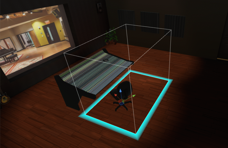 early screenshot Unity3D development back in 2015 or 2016, the recording room is still fake photo