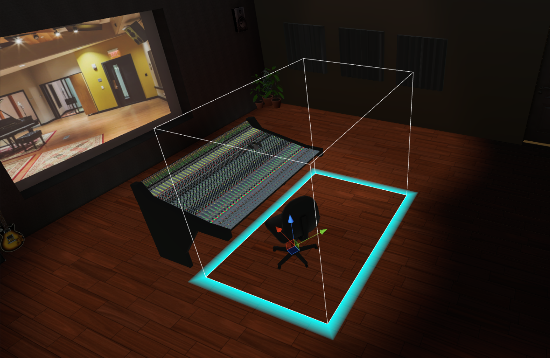 early screenshot Unity3D development back in 2015 or 2016, the recording room is still fake photo