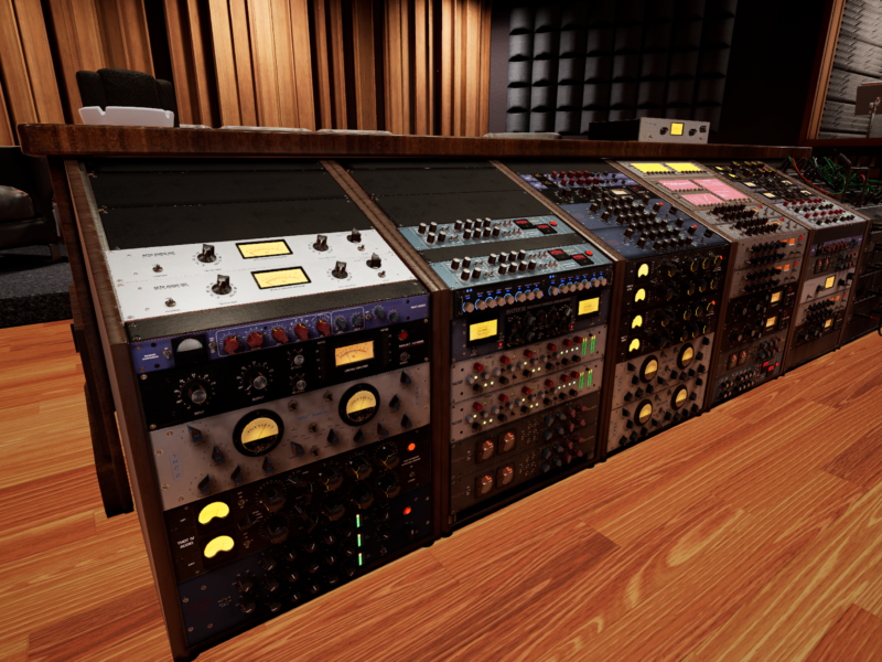 Inside the Retro Recordings XR virtual recording studio — analogue equipment detail