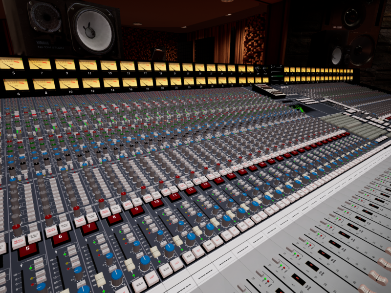 Photo-realistic analogue studio scene in Retro Recordings XR — Unreal Engine 5